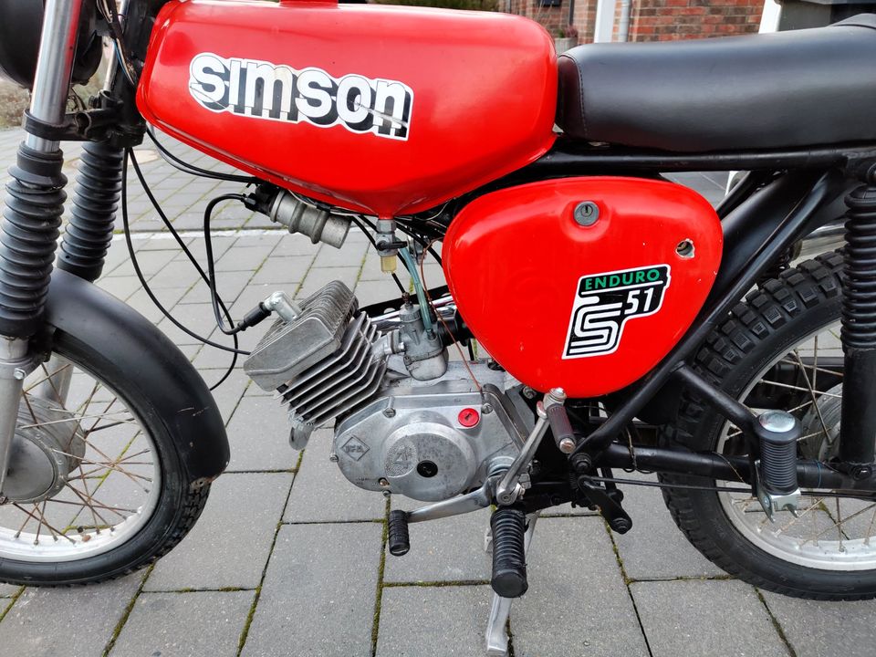 Moped Simson S51 4 Gang Baujahr 1984 in Radbruch