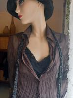 Vero Moda Bluse Gr.MDunkelbraun Durchsichtig Vintage Bayern - Bobingen Vorschau