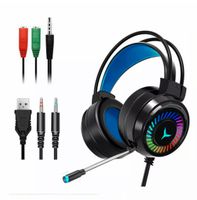 Gaming Headset Kopfhörer 3.5mm RGB LED Mikrofon PS4 PC XBOX Hessen - Bebra Vorschau