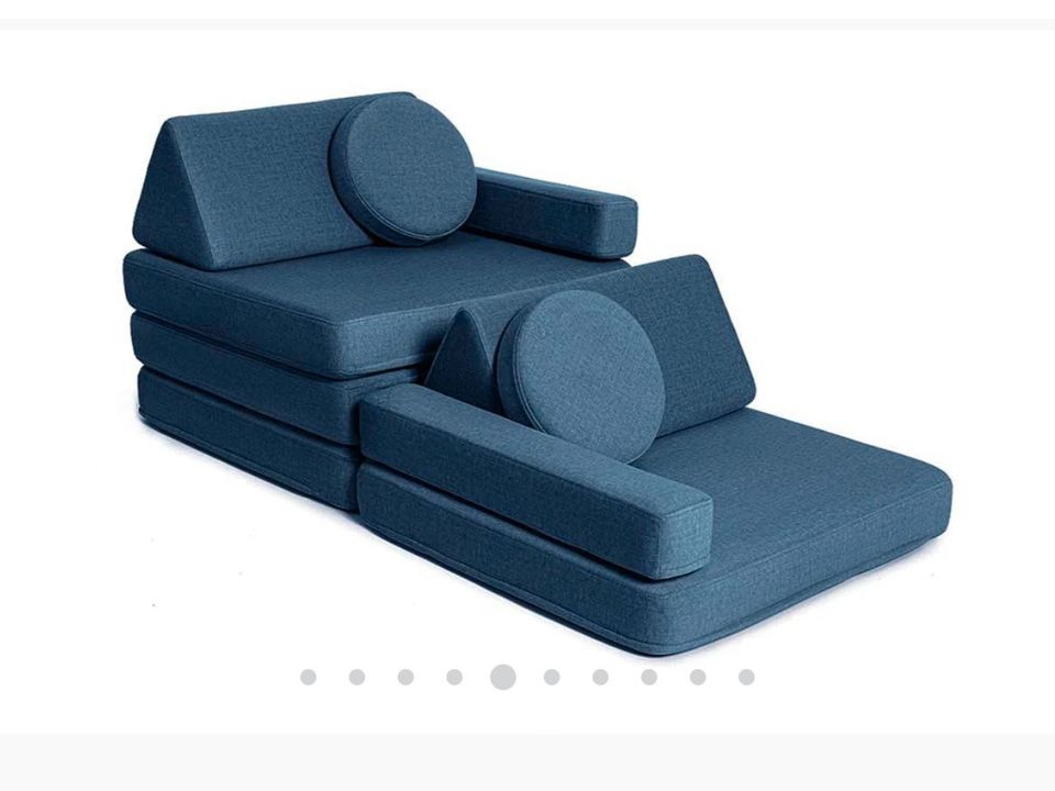 SHAPPY Spielsofa Ultra Plush Navy Blue - Velours Marine Blau NEU in Bamberg