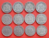 12 Alte Münzen aus Deutsches Reich '10 PFENNIG' ab 1900-1914 Berlin - Hellersdorf Vorschau