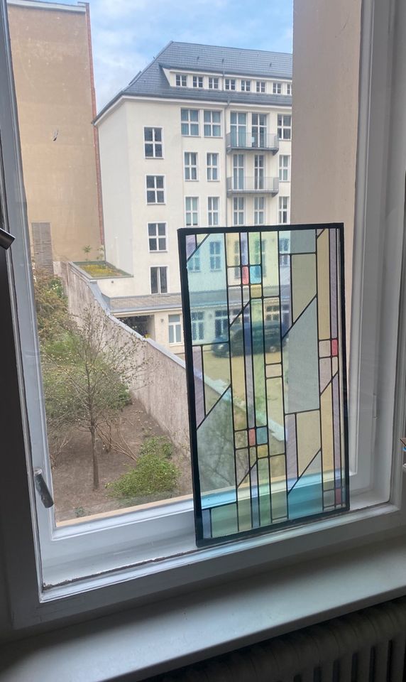 Art Deco Fenster Glasscheibe Bild vintage Mid Century Gemälde in Berlin