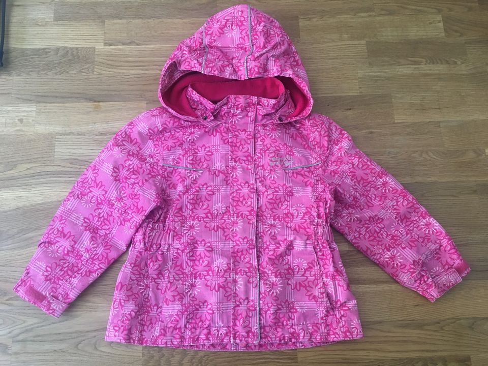 Pinke Jacke, Übergangsjacke mit abnehmbarer Kapuze in Größe 104 in Hörselberg-Hainich