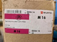 Würth Sechskantmuttern 50 stk DIN 934 Edelstahl A4 M16 200 stück Nordrhein-Westfalen - Porta Westfalica Vorschau