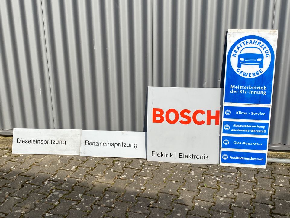 Autowerkstatt Wandschilder Bosch + KFZ Innung in Elsdorf
