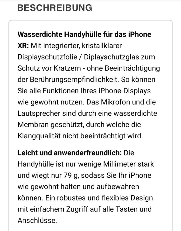 iPhone CR Case IP68, Waterproof, Handyhülle in Thalmässing