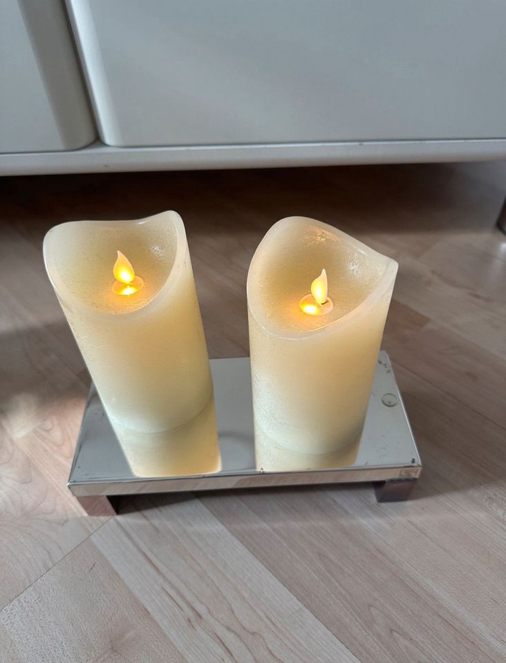 Hochwertiges Windlicht von Fink inkl. LED-Kerzen in Bocholt