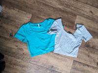 Crop Top grau S und türkis M Hessen - Darmstadt Vorschau
