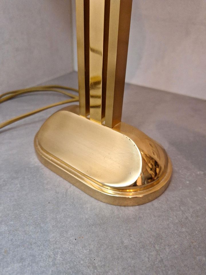 Sölken Messing Tischleuchte goldfarben vintage lampe retro in Mettmann