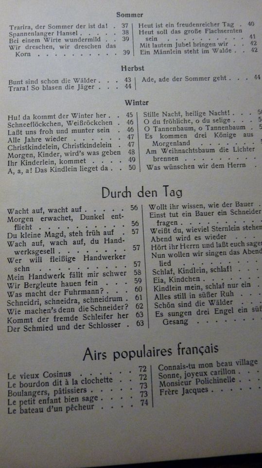 Liederbuch: Auf, lasst uns singen 1950 in Gemünden