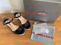 Prada Sandalen Wedges Plateau Kork schwarz Lackleder 36,5 NP 350€ Stuttgart - Stuttgart-West Vorschau