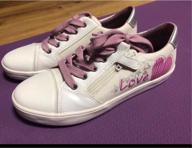 Geox Größe 34 Mädchen Leder Sneaker rosa weiß in Neumarkt i.d.OPf.