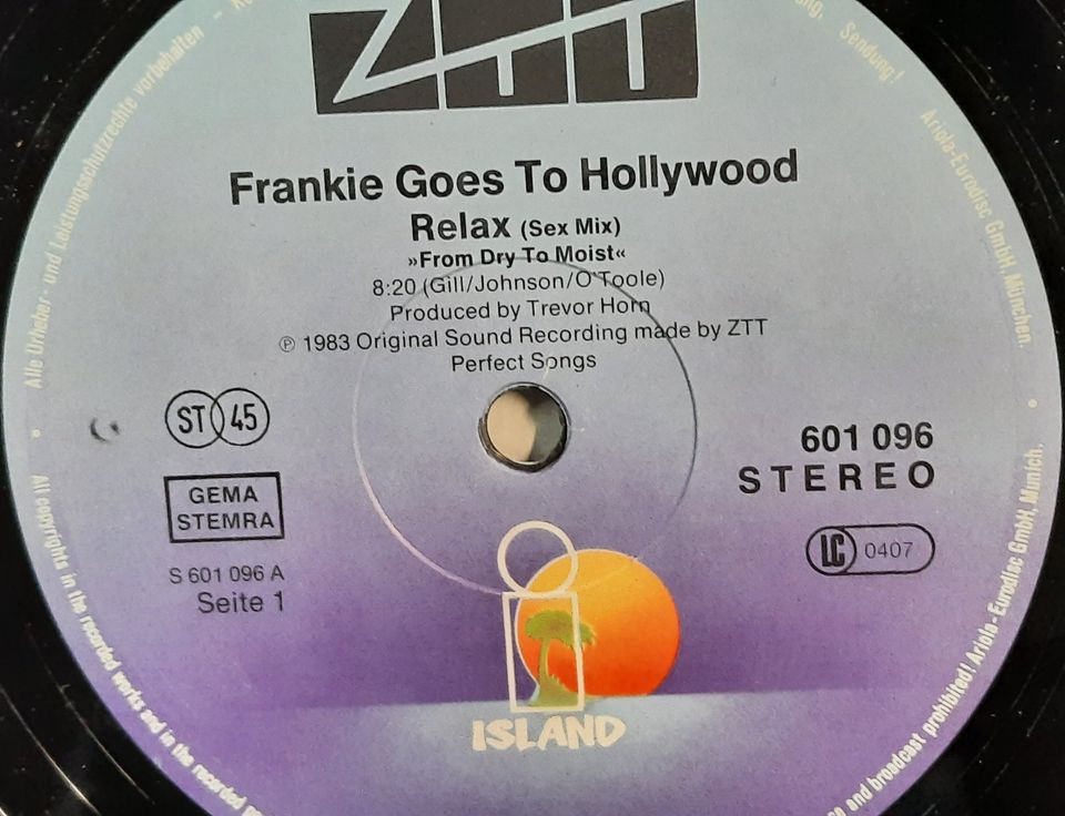 Frankie Goes to Hollywood Relax Maxi-Single in Schwerin