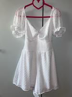 Weißer Jumpsuit - kurzärmlig mit Schnürung am Rücken Bayern - Helmbrechts Vorschau