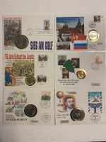Numisbriefe 1991 sechs Stück mit 6 Gedenkmünzen, 6 versch. Marken Findorff - Findorff-Bürgerweide Vorschau