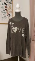 Damen Pulli Pullover Gr. L 40 38 M grau Pailletten Love Niedersachsen - Walsrode Vorschau