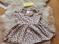 ♦️Kleid newborn Babykleidung Gr. 50 Farbe taupe mit Punkten H&M Saarland - Losheim am See Vorschau