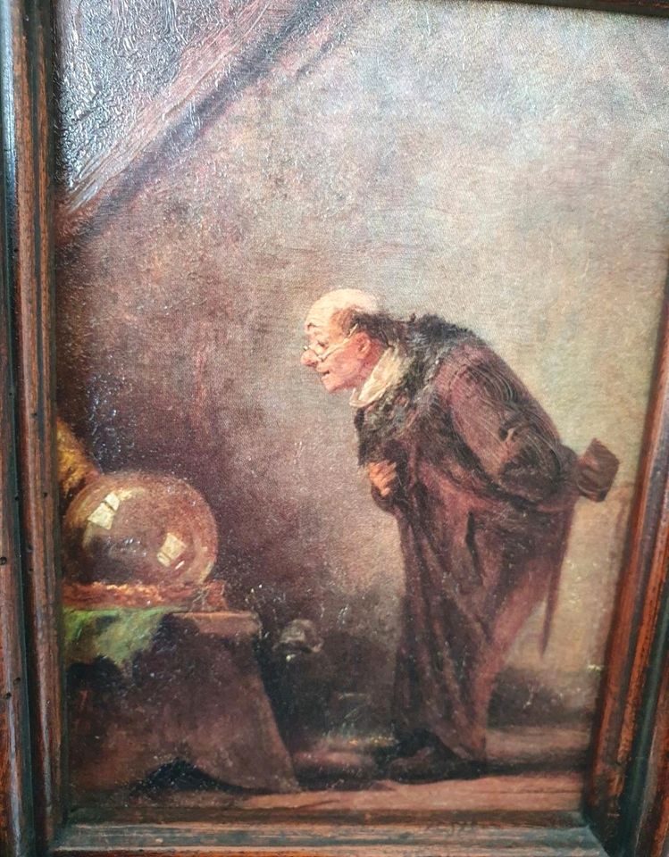 Gemälde „Der Alchemist“ von Carl Spitzweg. Kunstdruck im Holzrahm in Erlangen