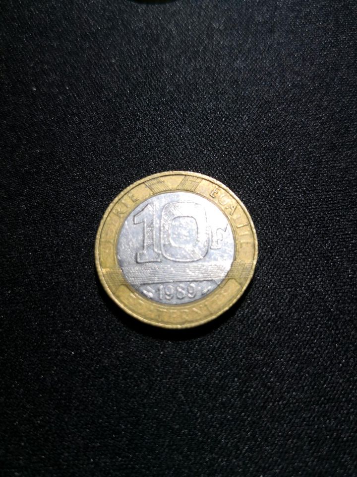 10 France Franc 1989 Coin Münze in Weikersheim