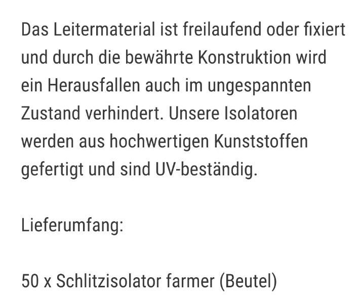 550 Weidezaun Isolatoren / Schlitzisolatoren Horizont in Freiburg im Breisgau