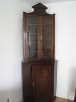 Echt antiker Biedermeier-Eck-Vitrinenschrank München - Bogenhausen Vorschau