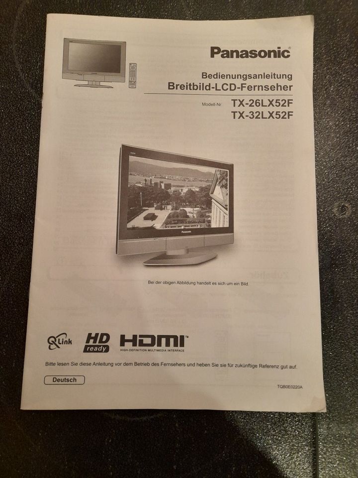 TV Panasonic Breitbild-LCD-Fernseher TX-32LX52F, 32 Zoll, 80 cm in Weisenheim am Sand