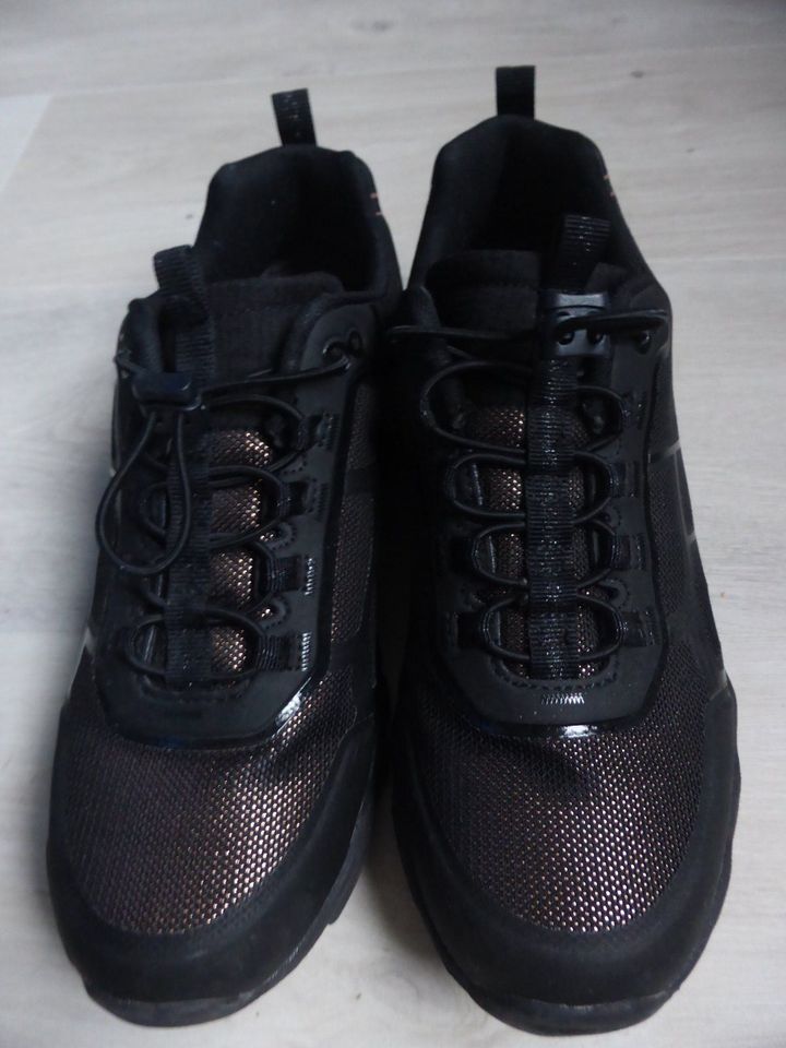 Graceland Sneaker Trekkingschuhe 40 schwarz metallic Zugband in Lahnstein