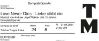 Domplatz Magdeburg Love Never Dies  21.06.24 Reihe 24 Platz 8 Sachsen-Anhalt - Magdeburg Vorschau