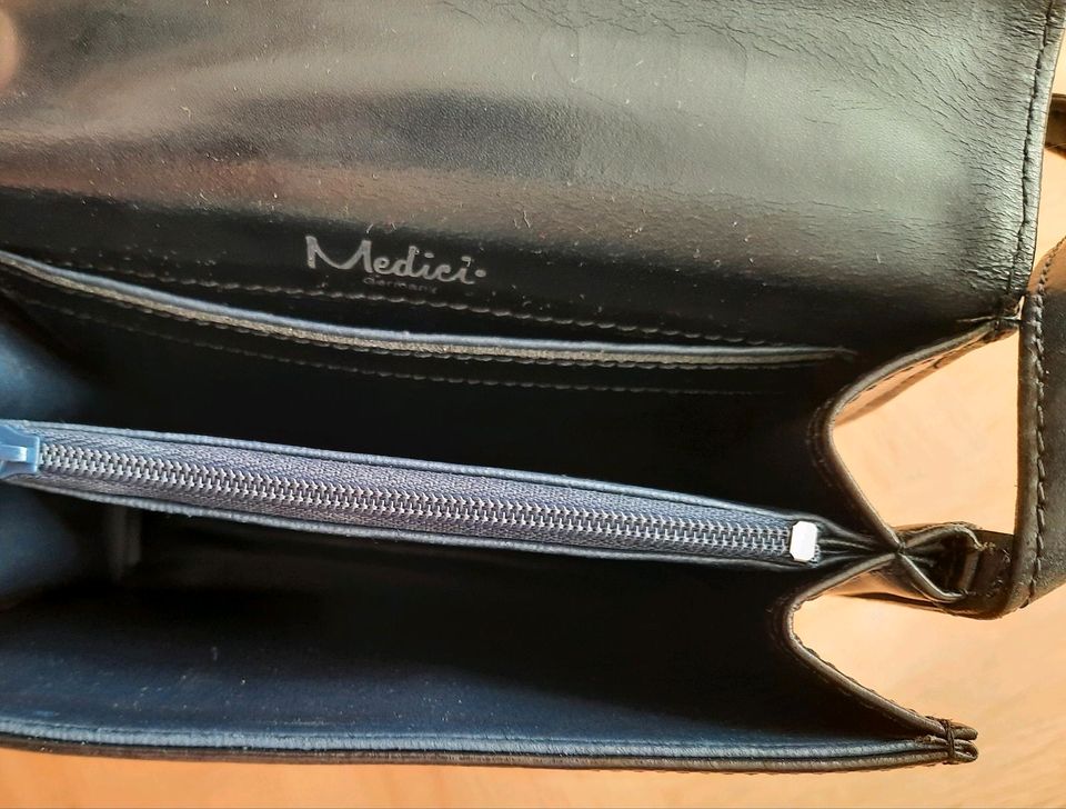 Lederhandtasche blau, Medici, gebraucht in Hamburg