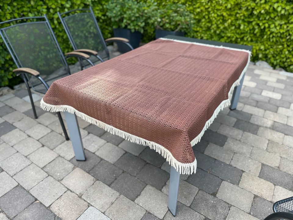 Gartentischdecke - rechteckig - braun - 163 x 130 cm - in Melle