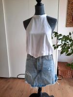 Zara Top mit Strass cropped M 36 38 weiss Bayern - Neu Ulm Vorschau