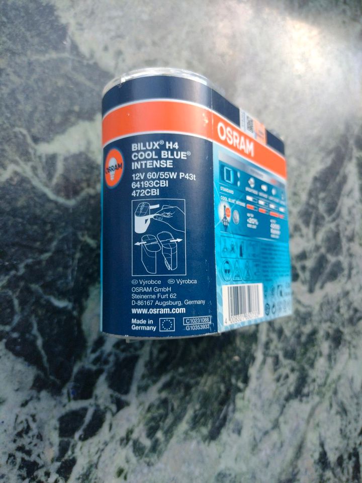 Osram Cool Blue Intense H4 Glühbirnen | 1 Packung mit 2 Stück in Essen