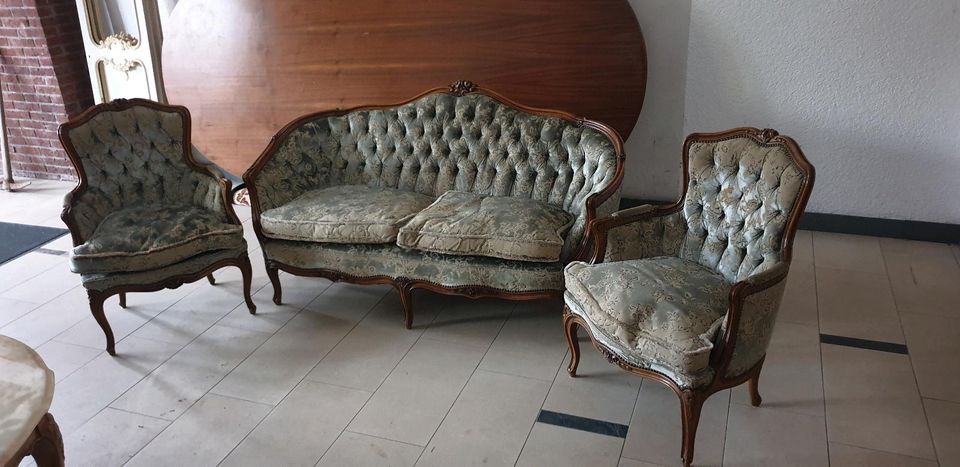 Sofa mit 2 Sessel Stilmöbel in Tann