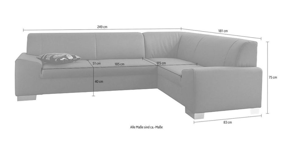 Ecksofa Sofa Polsterecke 247/212 cm Kunstleder Braun Norma Neu in Hamburg