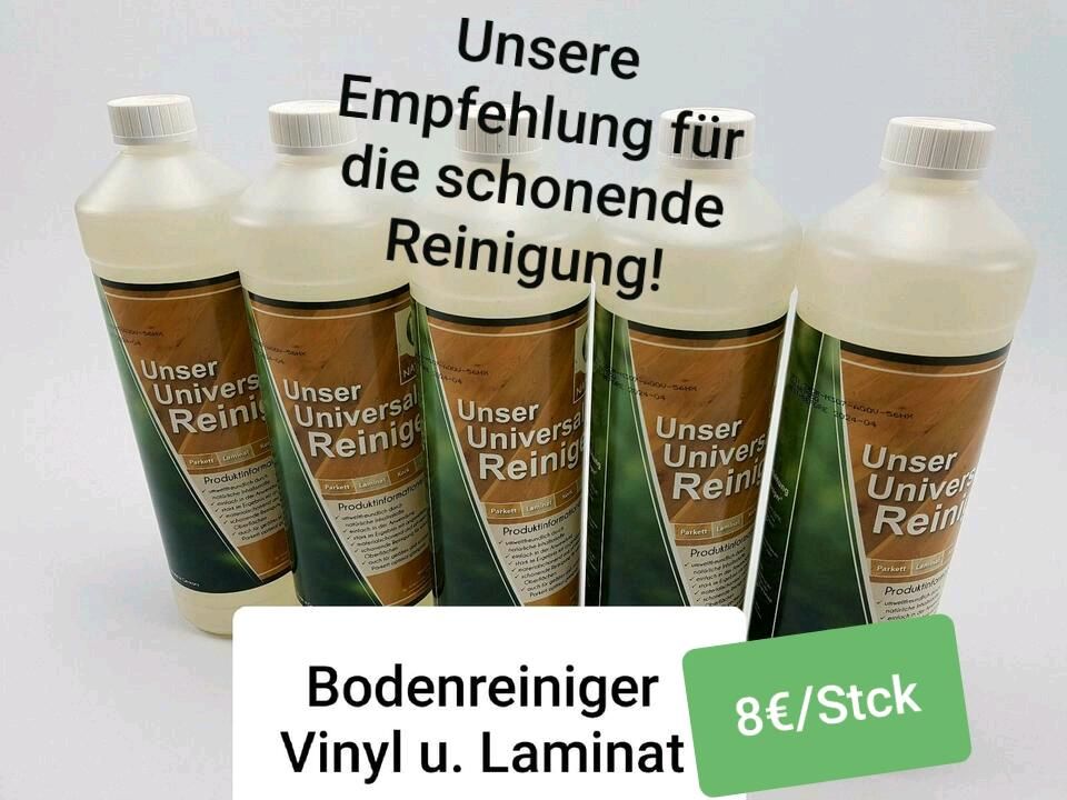 Klick-Vinyl 410m² Vinyl-Bode Eiche-Boden Rigid-Boden Oak SPC-Belag Holz-Design Lang-Diele Fussboden Lager-Verkauf Vater und Söhne mit Dämm-Unterlage Bison Beige kein Laminat Parkett in Augustdorf