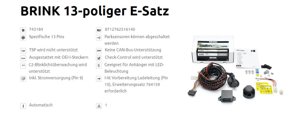 Anhängerkupplung + E-Satz Renault Megane IV (613100+743184) in Freisen