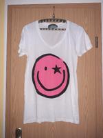 Shirt Smiley weiß Größe L Sachsen - Zwoenitz Vorschau