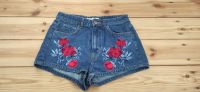 Jeansshorts mit Blumenstickerei / Vintage-Style / Festival Berlin - Steglitz Vorschau