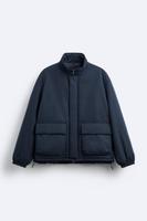 Zara Herren Cargo Jacket Steppjacke Taschen Marine Blau XL NEU Walle - Handelshäfen Vorschau