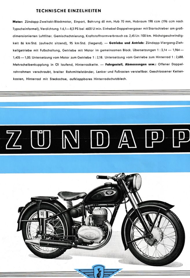 Zündapp Norma Luxus (BJ 1954) inkl. Montagebühne in Tangstedt 