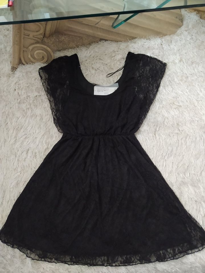 NEU Kleid Sommer Spitze 36 S schwarz Abendkleid Cocktailkleid in Haan