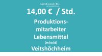 Produktionsmitarbeiter (m/w/d) || 14,00 € / Std. || Vollzeit Bayern - Veitshöchheim Vorschau