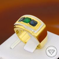 M*178609 Wert 3.450,- Saphir Smaragd Ring 750 / 18 Kt Gold XXYY Essen - Karnap Vorschau