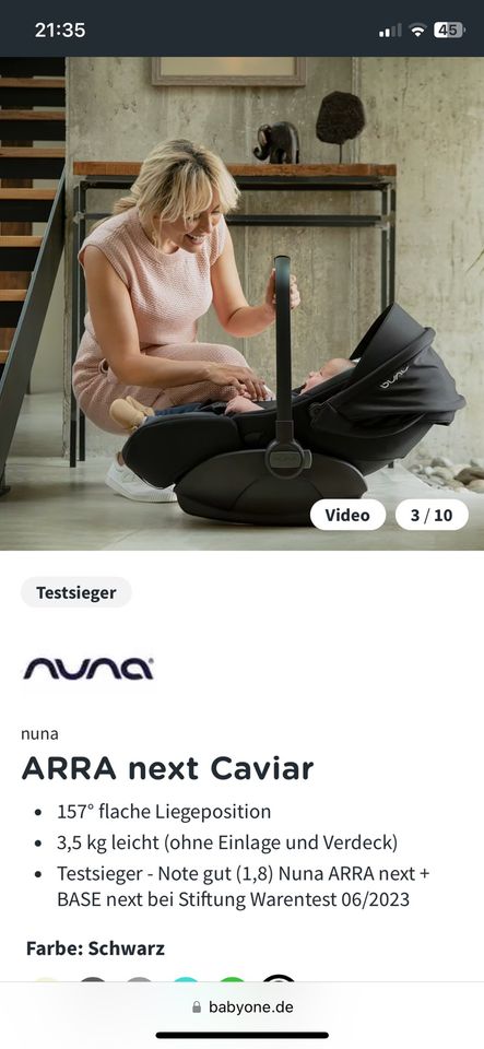 Nuna Babyschale und Isofix in Nürnberg (Mittelfr)