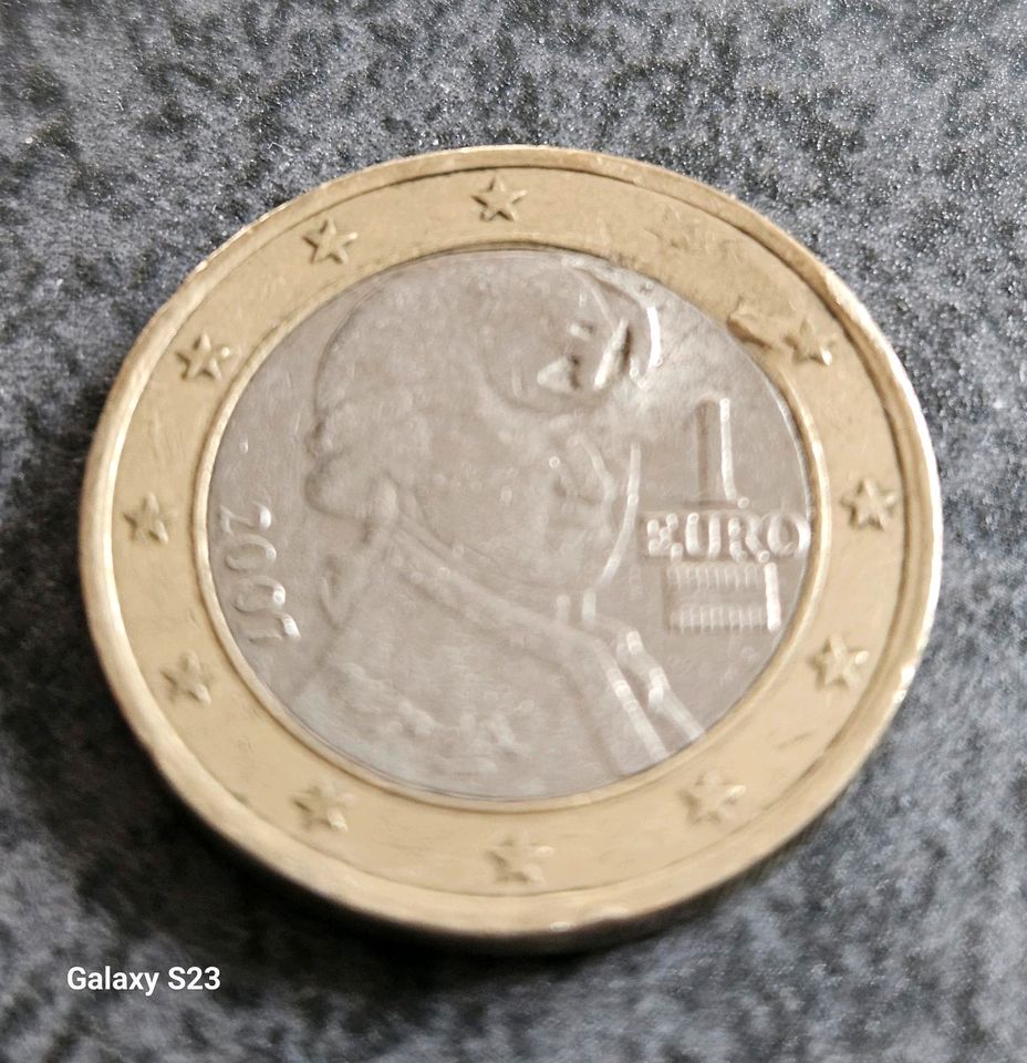 1 Euro Münze Österreich 2007  fehlprägung in Krefeld