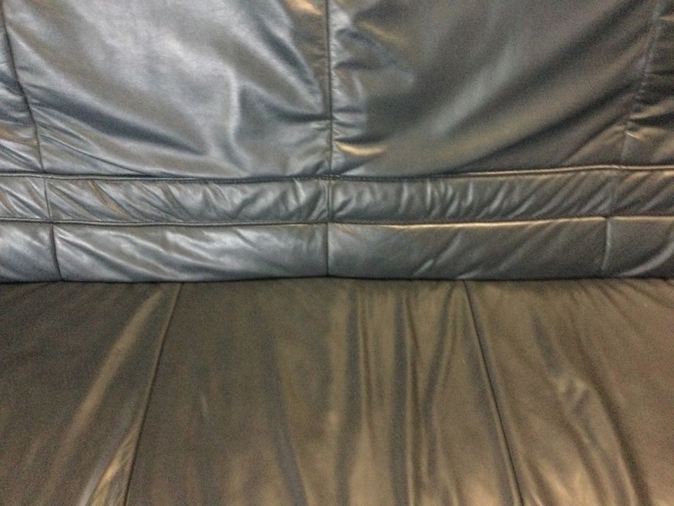 Blaues Ledersofa und Sessel für 140€ in Lastrup