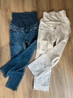 2x Unstandshosen Jeans Blau + Creme Mama H&M Bayern - Winkelhaid Vorschau