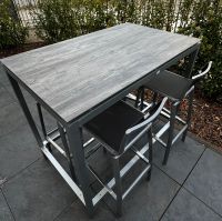 Stern Gartenmöbel Set Aluminium Bar Set Tisch + Stühle in Grau Hessen - Erlensee Vorschau