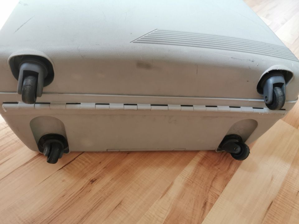 Koffer Hartschalenkoffer Tupperware grau  Rollen Reisekoffer grau in Köln Vogelsang