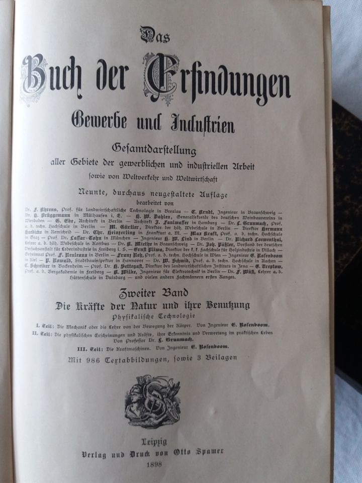 Das Buch der Erfindungen (Verlag Otto Spamer, Leipzig) in Burbach